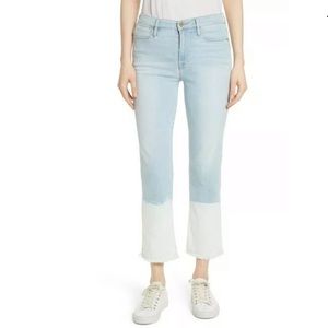 Frame Le High Waisted Crop Straight Leg Jeans